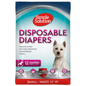 Simple Solution Disposable Femal Dog Diapers for Small Dogs (12 pack)