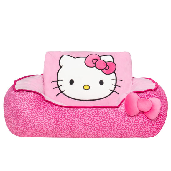 Squishmallows Plush Bolster Pet Bed -Pink Hello Kitty
