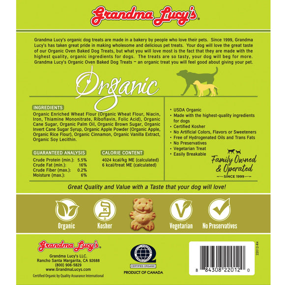 Grandma Lucy's Organic Oven Baked Apple Treats For Dog (14 oz)