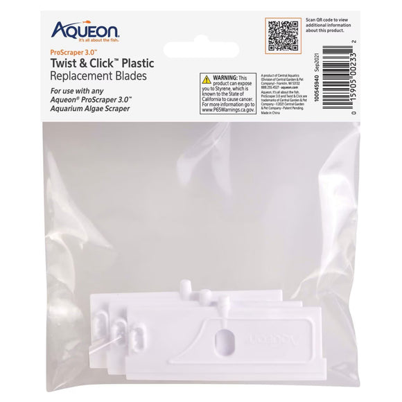 Aqueon ProScraper 3.0 Twist & Click Plastic Replacement Blades (3 pack)