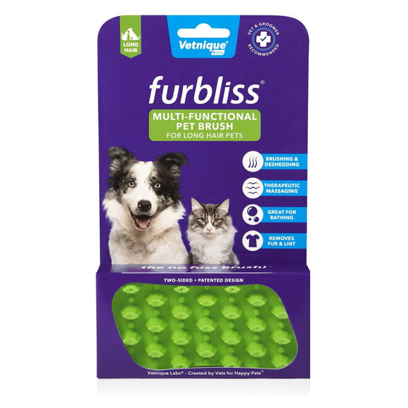 Furbliss Two-Sided Multi-Functional Brush for Pets with Long Hair
