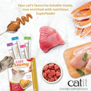 Catit Creamy Superfood Salmon Recipe with Quinoa & Spirulina Lickable Treats For Cat (4 tubes)
