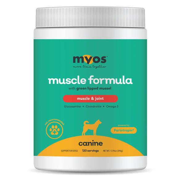 MYOS Canine Muscle & Joint Formula with Green Lipid Mussel - 396 g (120 servings)