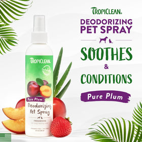 TropiClean Pure Plum Deodorizing Pet Spray For Dog & Cat (8 oz)