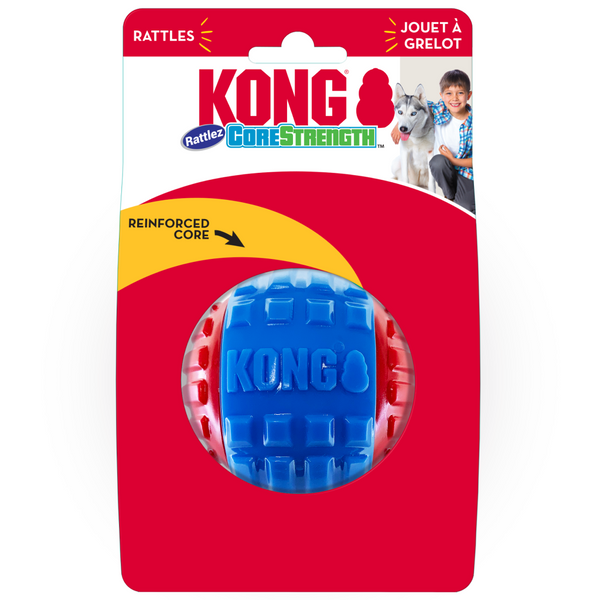 Kong CoreStrength Rattlez Ball Toy For Dog (Large)