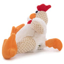 goDog Checkers Rooster with Chew Guard Technology Tough Plush Toy For Dog (White)