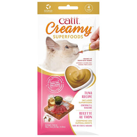 Catit Creamy Superfood Tuna Recipe with Coconut & Wakame Lickable Treats For Cat (4 tubes)