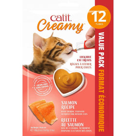 Catit Creamy Salmon Flavor Lickable Treats For Cat