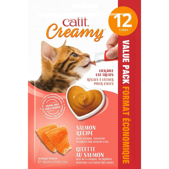 Catit Creamy Salmon Flavor Lickable Treats For Cat