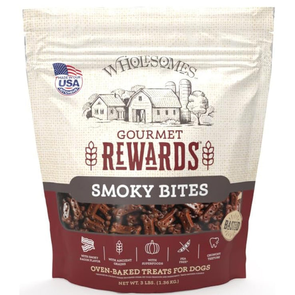 Wholesomes Gourmet Rewards Smoky Bites Biscuit Treats For Dog