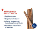 Barkworthies 6" Beef Gullet Stick For Dogs