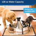 Drinkwell Stainless Steel 360 Water Fountain For Dogs & Cats (128 oz)