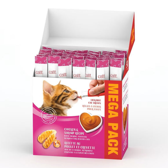 Catit Creamy Chicken & Shrimp Flavor Lickable Treats For Cat