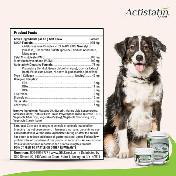 Actistatin Canine Extra-Strength Hip & Joint Soft Chews for Dogs