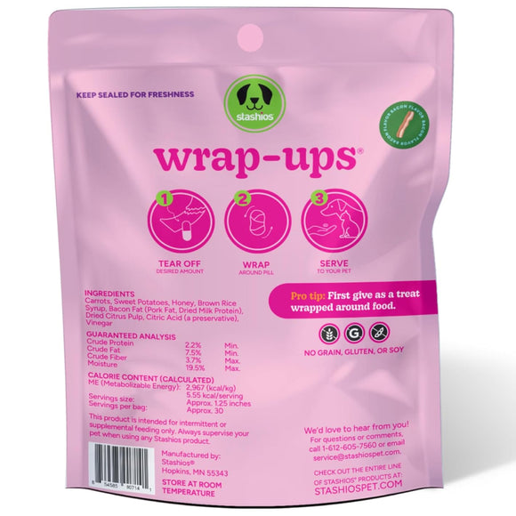 Stashios Wrap-Ups Bacon Flavor Pill Wrapper for Dogs & Cats (2 oz)