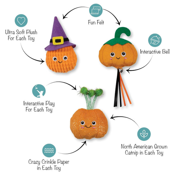 PetShop by Fringe Studio Witch of the Patch Cat Toy Set (3 pack)