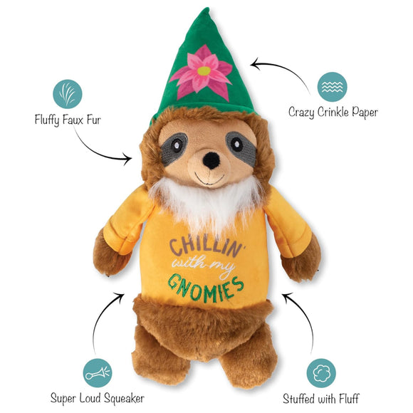 PetShop by Fringe Studio Chillin' With My Gnomies Sloth Plush Toy For Dog