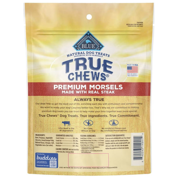 Blue Buffalo True Chews Premium Morsels Steak Treats For Dog (10 oz)