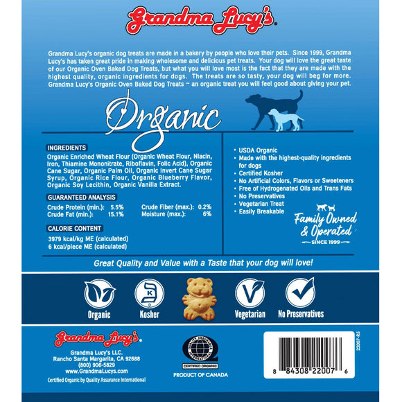 Grandma Lucy's Organic Oven Baked Blueberry Treats For Dog (14 oz)