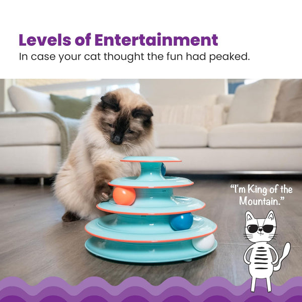 Catstages Chase Meowtain Interactive 4-Tier Track Toy For Cat