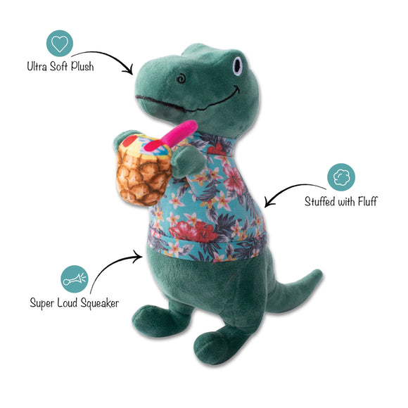 PetShop by Fringe Studio It's 5 O'Clock Somewhere Dinosaur Plush Toy For Dog
