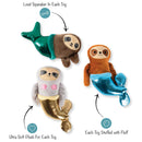 PetShop by Fringe Studio Mersloth Plush Small Toys For Dog (3 count)