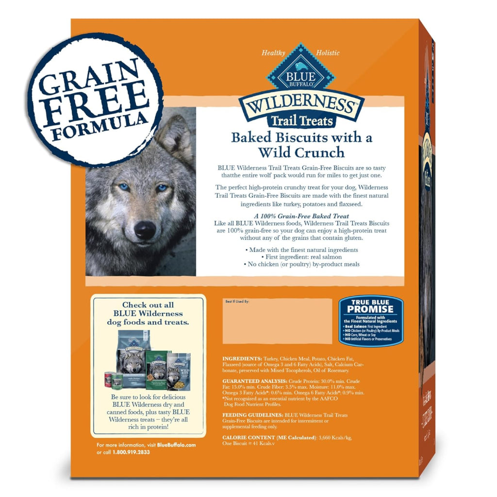 Blue Buffalo Wilderness Trail Treats Turkey Biscuits for Dogs (10 oz)