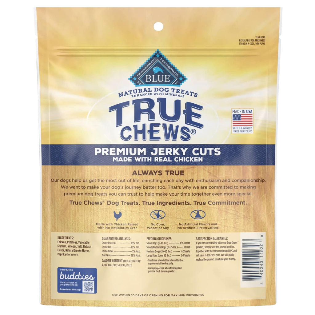 Blue Buffalo True Chews Premium Jerky Cuts Chicken Jerky Treats For Dog (12 oz)