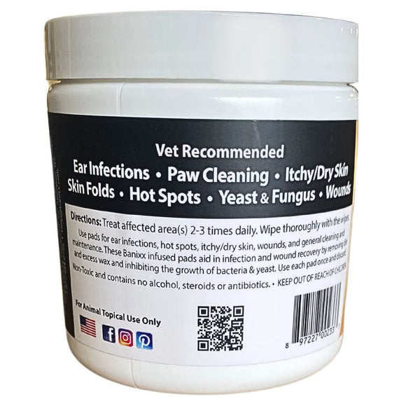 Banixx Pet Care Ear (Paw & Wound Wipes (30 ct)