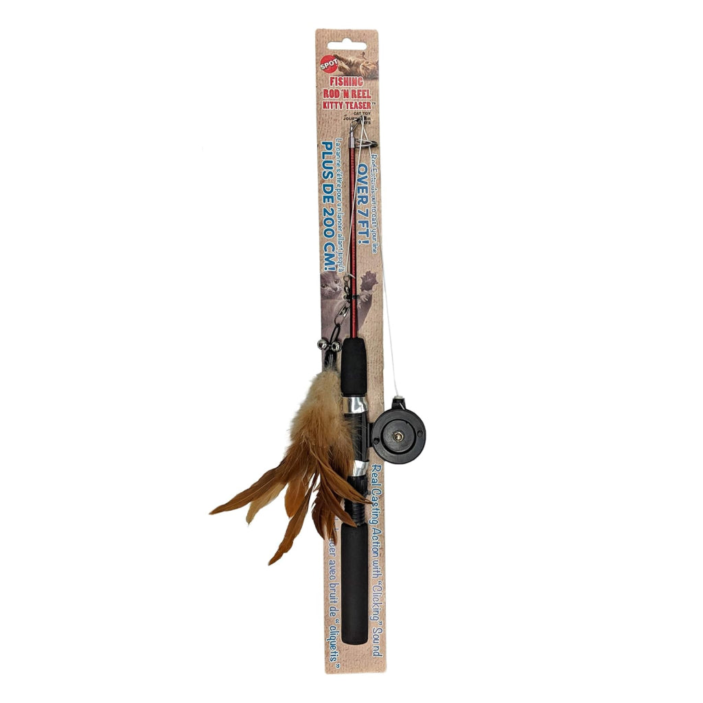 Ethical Fishing Rod N Reel Kitty Teaser Toy For Cat