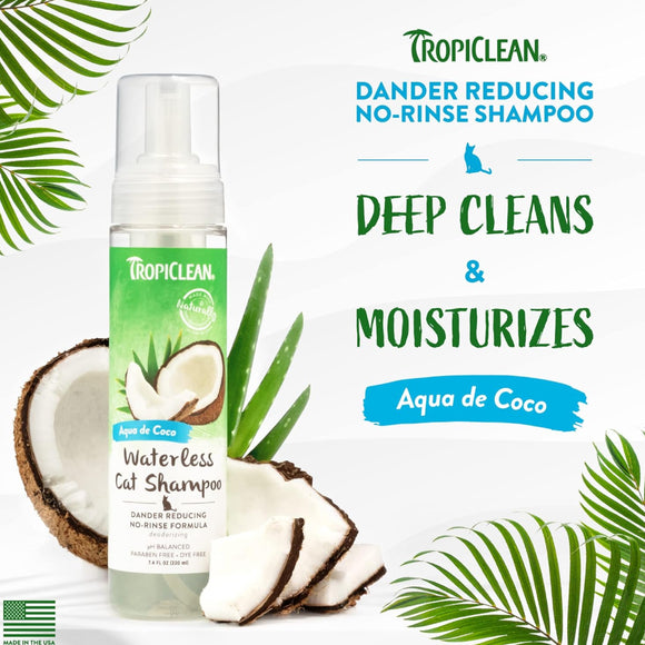 TropiClean Dander Reducing Waterless Cat Shampoo (7.4oz)