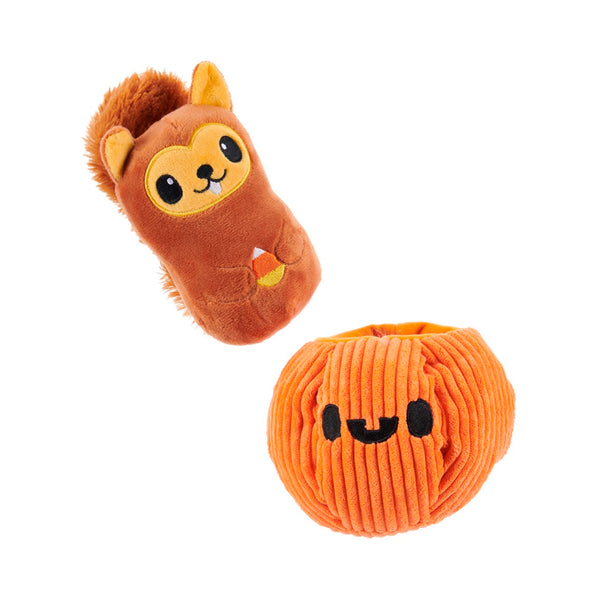 Bark Squirrel O' Lantern Plush Toy For Dog (Small)