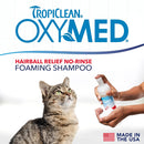 TropiClean OxyMed Hairball Relief No-Rinse Foaming Shampoo for Cats (7.4 oz)