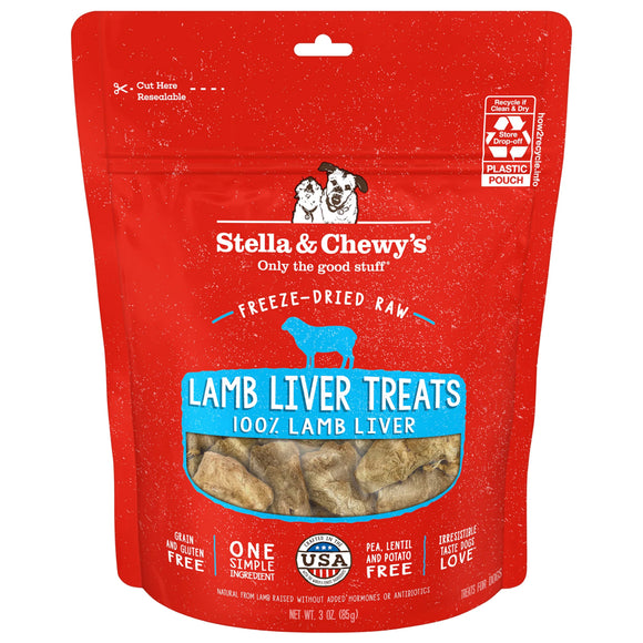 Stella & Chewy's Freeze-Dried Lamb Liver Treats For Dog (3 oz)