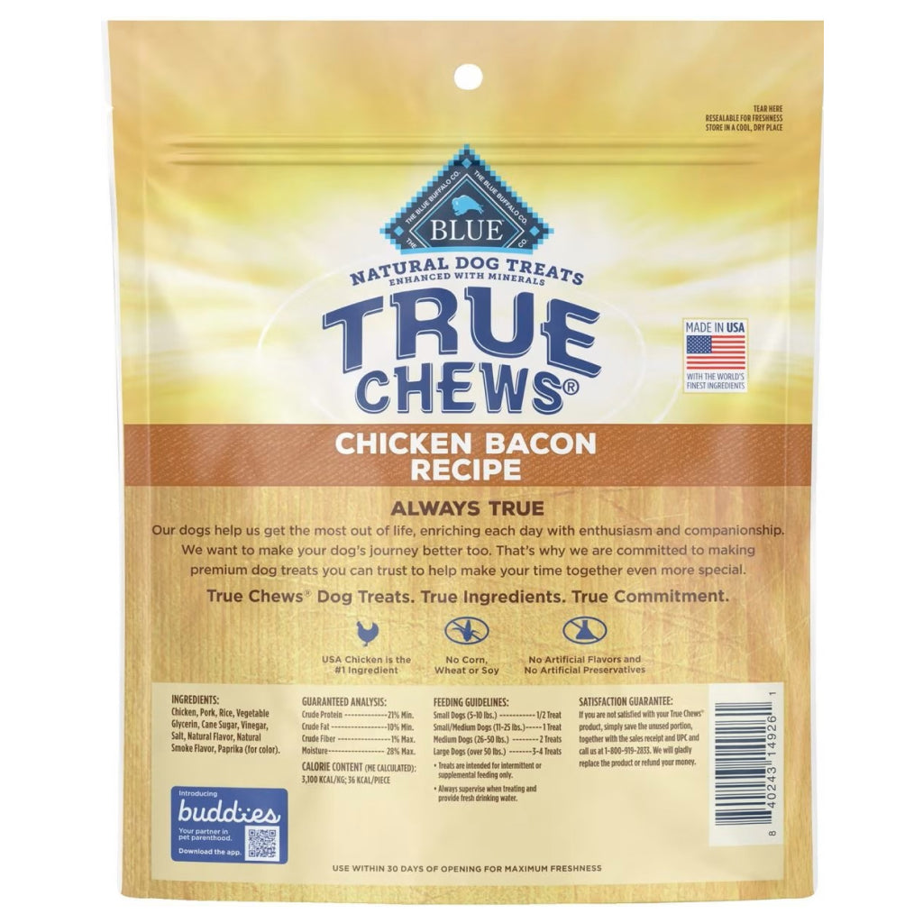 Blue Buffalo True Chews Chicken Bacon Recipe Treats For Dog (12 oz)