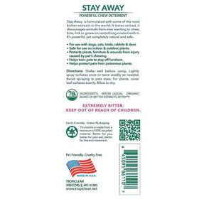TropiClean Stay Away Pet Chew Deterrent Spray for Dogs (8 oz)