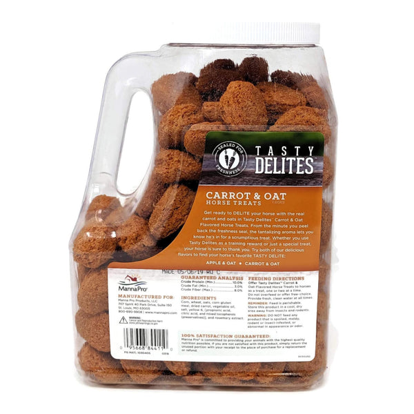 Manna Pro Tasty Delites Carrot & Oat Treats For Horse (3 lb)