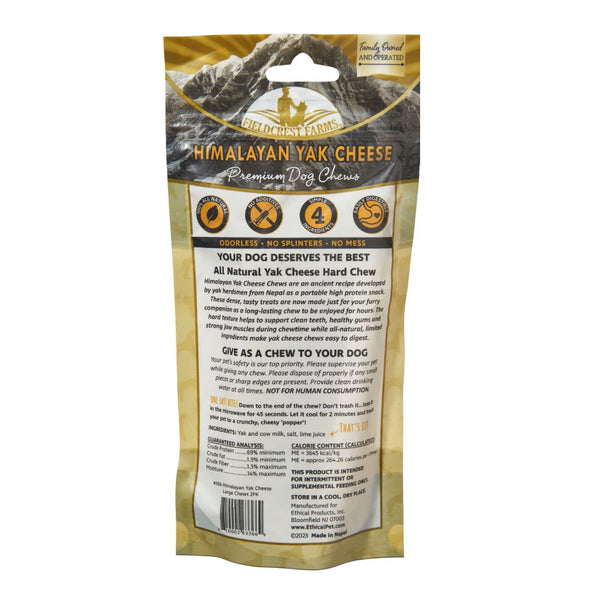 Fieldcrest Farms Himalayan Yak Cheese Chew For Dog (Large 2 pack)