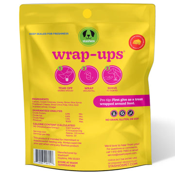 Stashios Wrap-Ups Cheese Flavor Pill Wrapper for Dogs & Cats (2 oz)