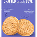 Three Dog Bakery Puppy Butters Sandwich Cookie with Real Peanut Butter Treats For Dog (11.8 oz)