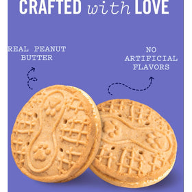 Three Dog Bakery Puppy Butters Sandwich Cookie with Real Peanut Butter Treats For Dog (11.8 oz)