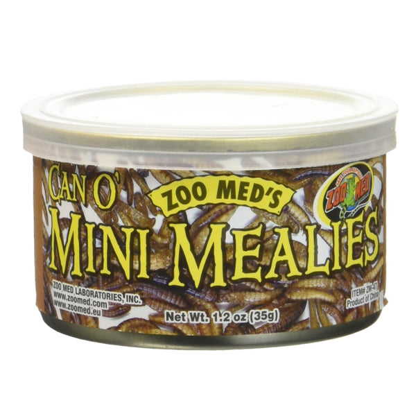 Zoo Med Can O' Mini Mealies  Reptile & Bird Food & Treat (1.2 oz)