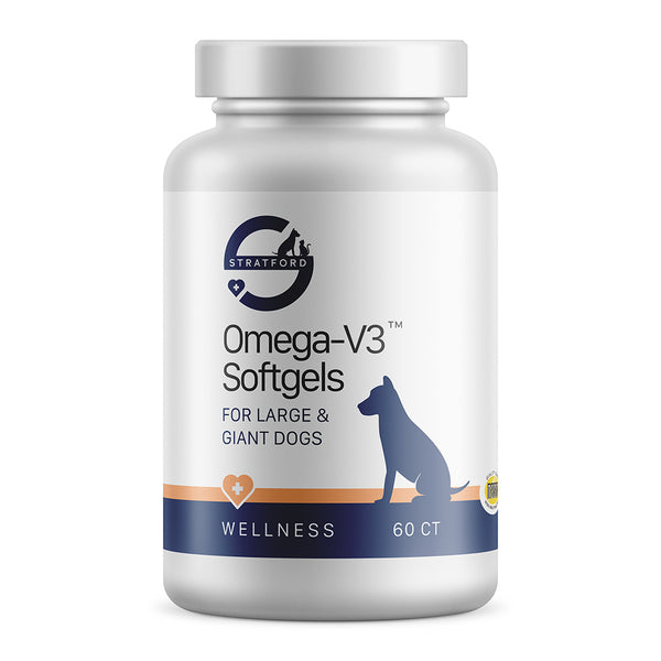 Stratford Omega-V3 Softgels Supplements for Large and Giant Dogs (60 ct)