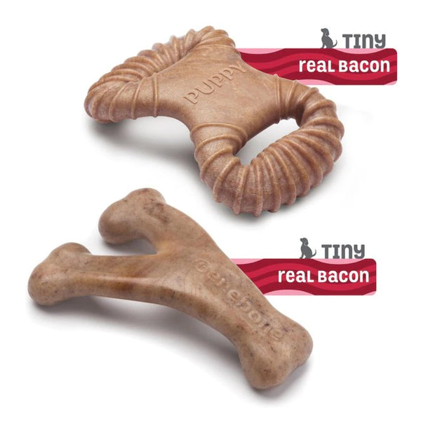 Benebone Puppy Pack Bacon Flavor Chew Toy for Puppies (2 chews)