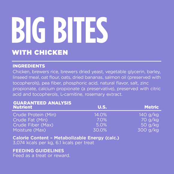 NutriSource Big Bites with Chicken Treats For Dog (14 oz)