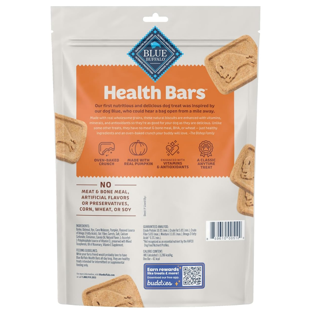 Blue Buffalo Health Bars Pumpkin & Cinnamon Biscuits for Dogs (16 oz)