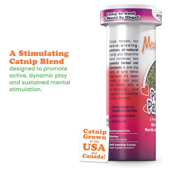 Meowijuana Purrple Passion Catnip & Silvervine Blend Catnip (0.917 oz)