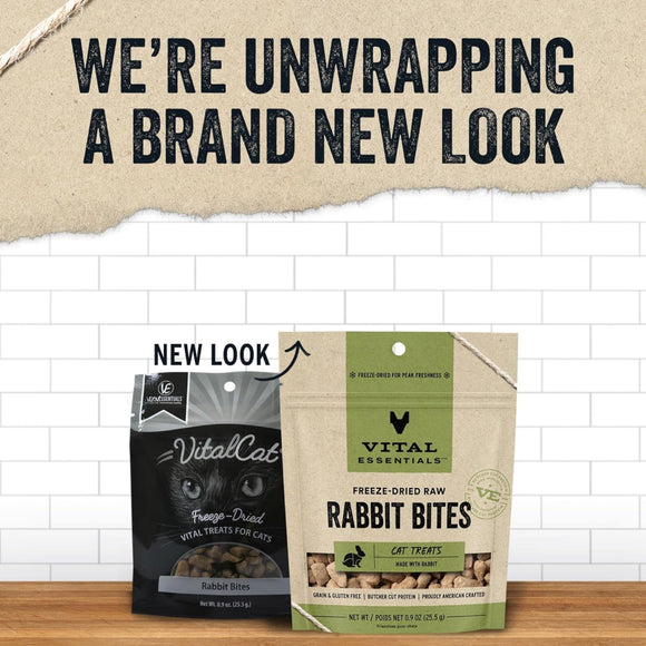 Vital Essentials Freeze-Dried Raw Rabbit Bites Treats For Cat