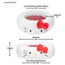 Squishmallows Plush Bolster Pet Bed -White Hello Kitty