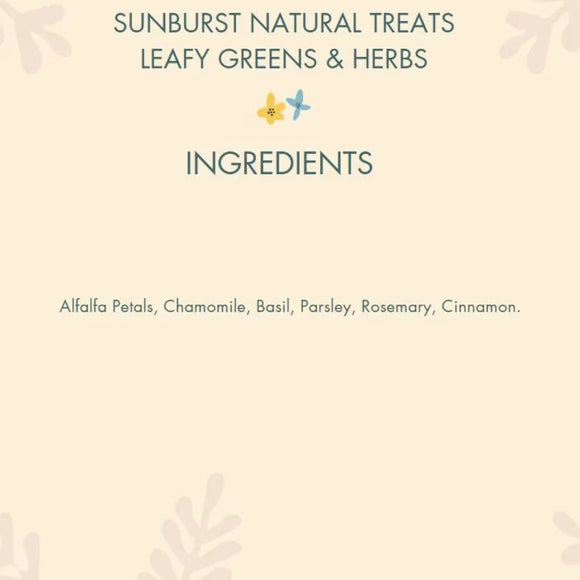 Higgins Sunburst Leafy Greens & Herbs Treats For Birds 1 oz